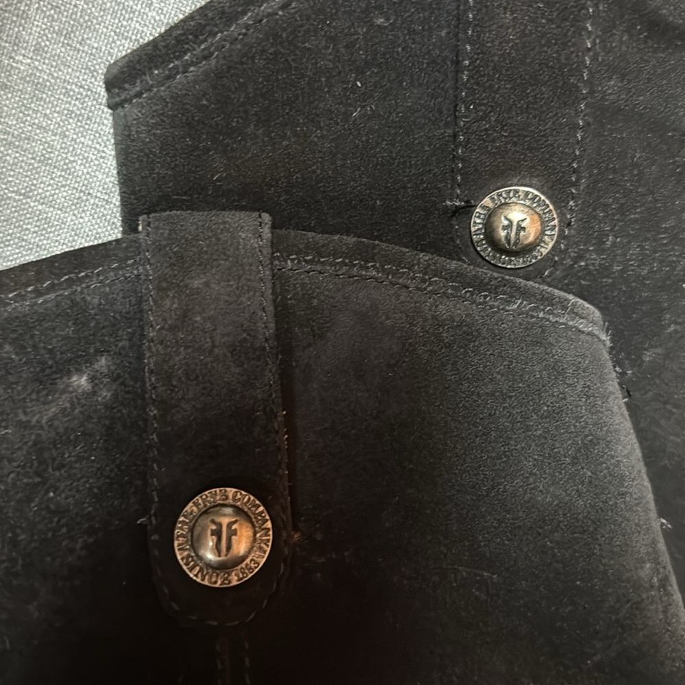 Frye Black Suede Knee-High Boots - Picture 4 of 5